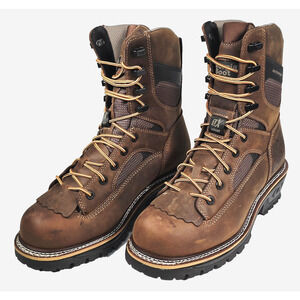 Georgia Boot LTX Men's Size 9W Brown Logger Waterproof 9" Work Boots GB00616